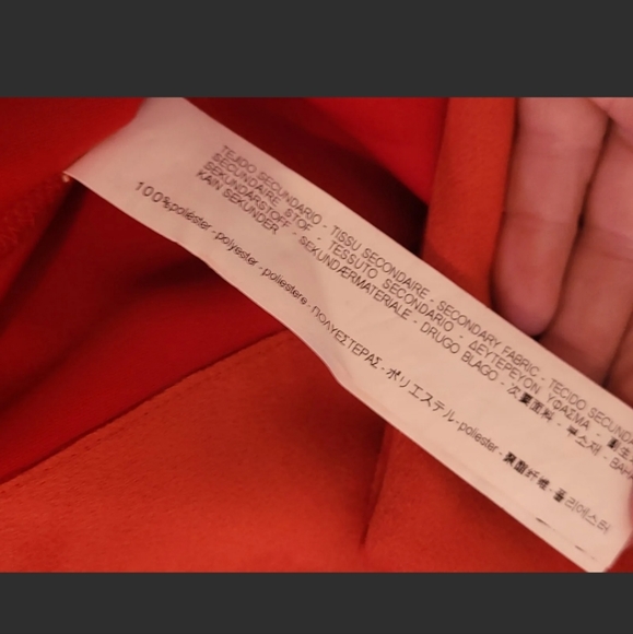 Zara Womens S Orange Overcoat Jacket Trench Blazer Collection Basic Faux Suede - Picture 10 of 10